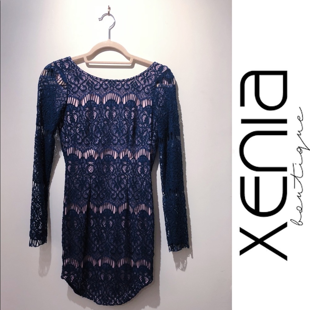 Lace Blue Dress